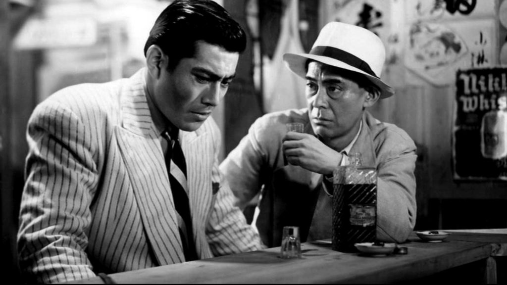 Toshiro Mifune in the Japanese yakuza film Drunken Angel